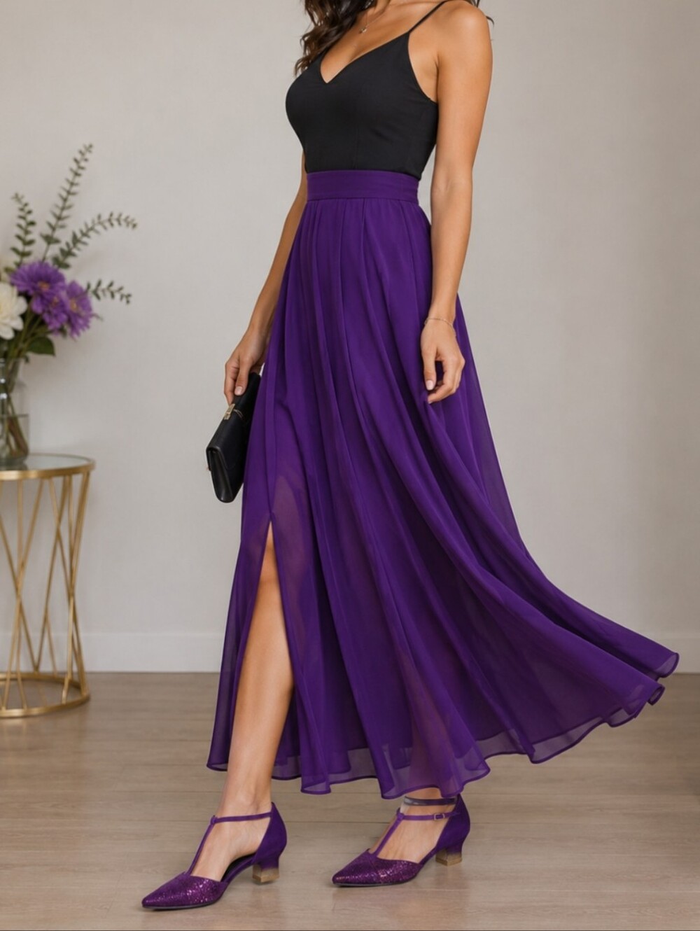 Dancing Days By Banned | Dahlia Purple Glitter Heels
